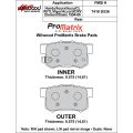 Brake Pads Wilwood 150-D0536K PM ProMatrix D536 Street Performance Racing Pads .575