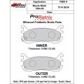 Brake Pads Wilwood 150-D0636K PM ProMatrix D636 Street Performance Racing Pads .49