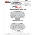 Brake Pads Wilwood 150-D0813K PM ProMatrix D813 Street Performance Racing Pads .59