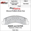 Brake Pads Wilwood 150-D0824K PM ProMatrix D824 Street Performance Racing Pads .70