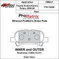 Brake Pads Wilwood 150-D0828K PM ProMatrix D828 Street Performance Racing Pads .605