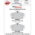 Brake Pads Wilwood 150-D0841K PM ProMatrix D841 Street Performance Racing Pads .76