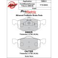 Brake Pads Wilwood 150-D0843K PM ProMatrix D843 Street Performance Racing Pads .73