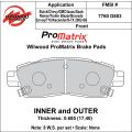 Brake Pads Wilwood 150-D0883K PM ProMatrix D883 Street Performance Racing Pads .69