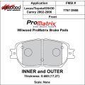 Brake Pads Wilwood 150-D0908K PM ProMatrix D908 Street Performance Racing Pads .68