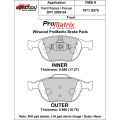 Brake Pads Wilwood 150-D0970K PM ProMatrix D970 Street Performance Racing Pads .68
