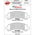 Brake Pads Wilwood 150-D0974K PM ProMatrix D974 Street Performance Racing Pads .66