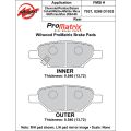 Brake Pads Wilwood 150-D1033K PM ProMatrix D1033 Street Performance Racing Pads .54
