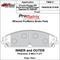 Brake Pads Wilwood 150-D1058K PM ProMatrix D1058 Street Performance Racing Pads .68