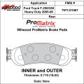 Brake Pads Wilwood 150-D1067K PM ProMatrix D1067 Street Performance Racing Pads .71