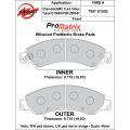 Brake Pads Wilwood 150-D1092KPM ProMatrix D1092 Street Performance Racing Pads .71