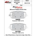 Brake Pads Wilwood 150-D1180K PM ProMatrix D1180 Street Performance Racing Pads .54
