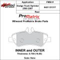 Brake Pads Wilwood 150-D1317K PM ProMatrix D1317 Street Performance Racing Pads .75