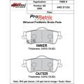 Brake Pads Wilwood 150-D1352K PM ProMatrix D1352 Street Performance Racing Pads .615