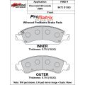 Brake Pads Wilwood 150-D1363K PM ProMatrix D1363 Street Performance Racing Pads .71