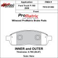 Brake Pads Wilwood 150-D1392K PM ProMatrix D1392 Street Performance Racing Pads .79