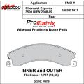 Brake Pads Wilwood 150-D1411K PM ProMatrix D1411 Street Performance Racing Pads .775