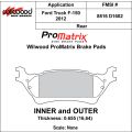 Brake Pads Wilwood 150-D1602K PM ProMatrix D1602 Street Performance Racing Pads .655