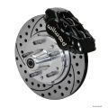 Wilwood 140-11018 Forged Dynalite Pro Series Front Brake Kit Drilled Black 11.00 for Ford Mustang 1984-1993