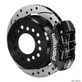 Wilwood 140-11403 Forged Dynapro Low-Profile Rear Parking Brake Kit Drilled and Slotted Rotors Black