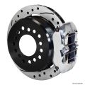 Wilwood 140-11403 Forged Dynapro Low-Profile Rear Parking Brake Kit Drilled and Slotted Rotors Polished