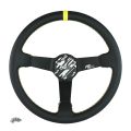 Sport Steering Wheel FMIC.Pro Track leather 350mm offset 90mm yellow
