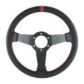 Sport Steering Wheel FMIC.Pro Track leather 350mm offset 90mm red-6