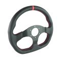 Sport Steering Wheel FMIC.Pro D-Shape leather 325mm offset 42mm red