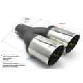 Universal Exhaust Tail Pipe Muffler Tip round 90mm lenght 220mm mounting diameter 50mm