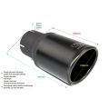Universal Exhaust Tail Pipe Muffler Tip round 100mm lenght 120mm mounting diameter 55mm