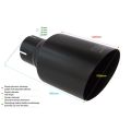 Universal Exhaust Tail Pipe Muffler Tip round 100mm lenght 120mm mounting diameter 55mm
