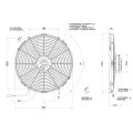 WENTYLATOR OSIOWY SPAL 12V VA18-AP71/LL-59A BT KS (385 MM)
