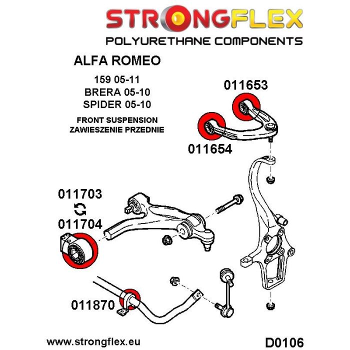 011870B: Tuleja stabilizatora przedniego Alfa Romeo 159