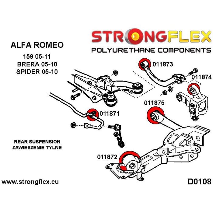 011871A: Tuleja stabilizatora tylnego SPORT Alfa Romeo 159