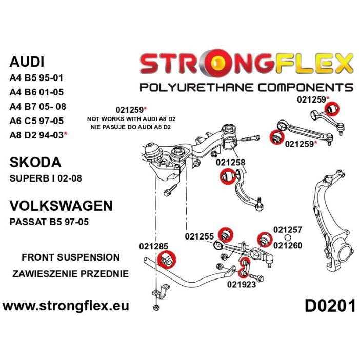021255A: Tuleja wahacza przedniego dolnego wewnętrzna SPORT