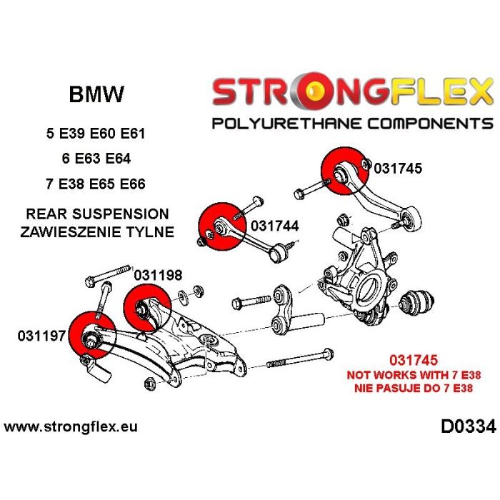 031198A: Tuleja wahacza tylnego dolnego tylna SPORT BMW e38