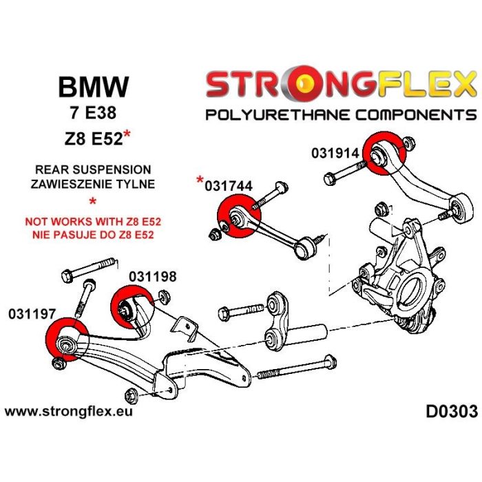 031198A: Tuleja wahacza tylnego dolnego tylna SPORT BMW e38