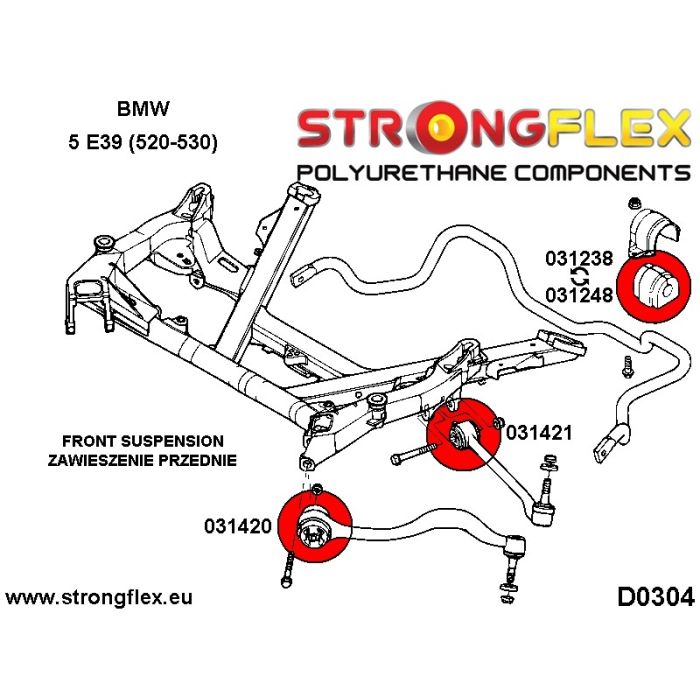 031248B: Tuleja stabilizatora przedniego BMW e39