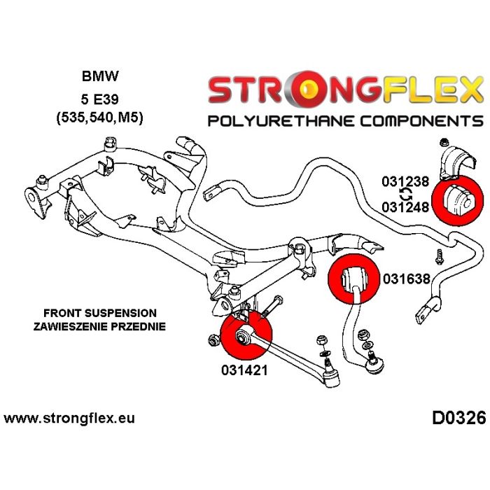 031248B: Tuleja stabilizatora przedniego BMW e39