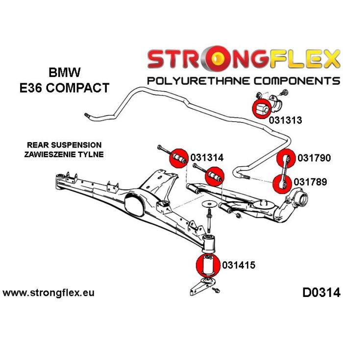 031313B: Tuleja stabilizatora tylnego BMW e24