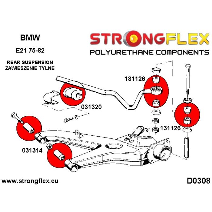 031320B: Tuleja stabilizatora tylnego BMW e21