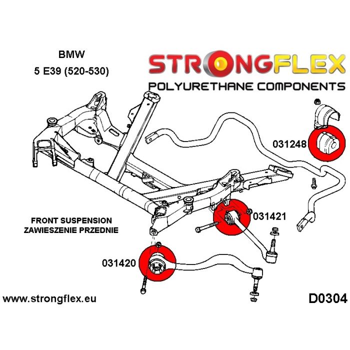 031421A: Tuleja wahacza przedniego zawieszenia SPORT BMW e39