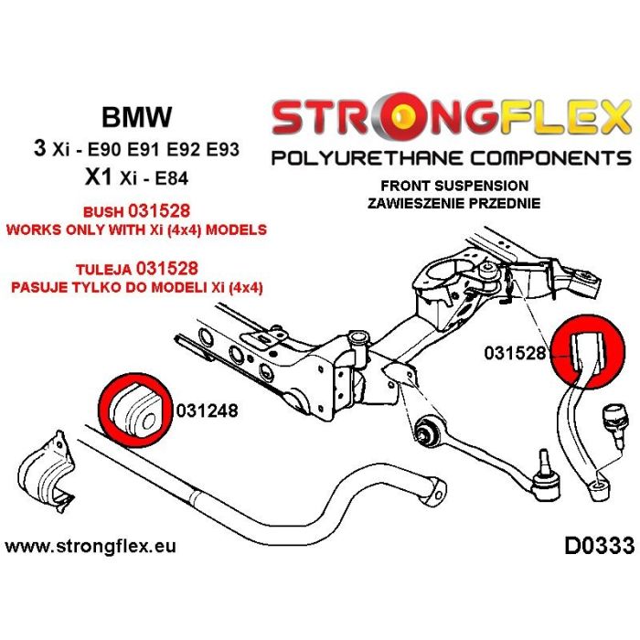 031528A: Tuleja wahacza przedniego xi 4x4 SPORT BMW e90
