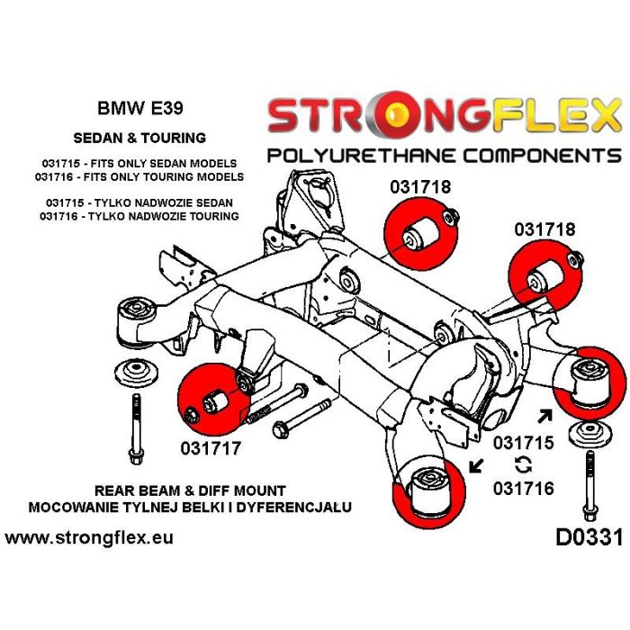 031718B: Tuleja mocowania tylnego dyferencjału - tylna BMW e39