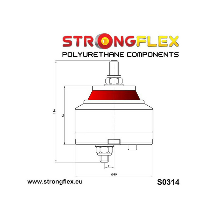 031762B: Poduszka silnika BMW E36 E46 Z3 Z4 BMW e36