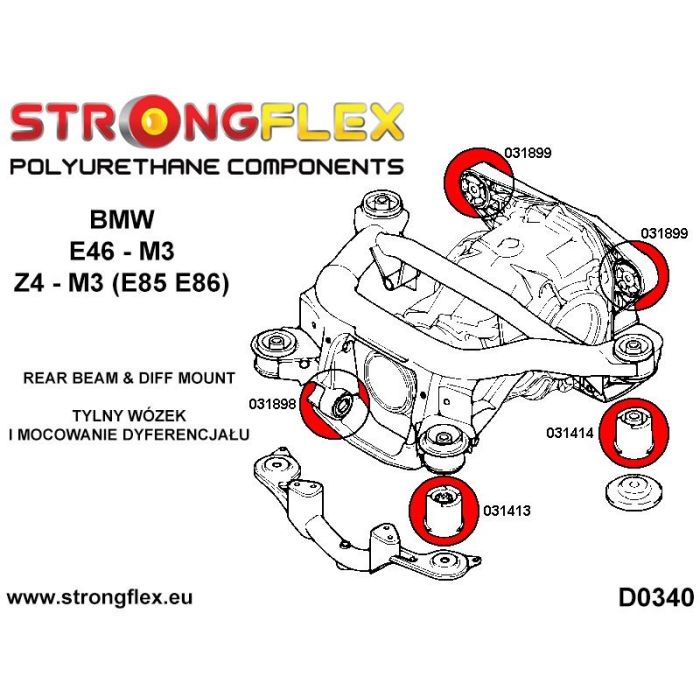 036238A: Kompletny zestaw zawieszenia BMW E46 M3 SPORT BMW e46
