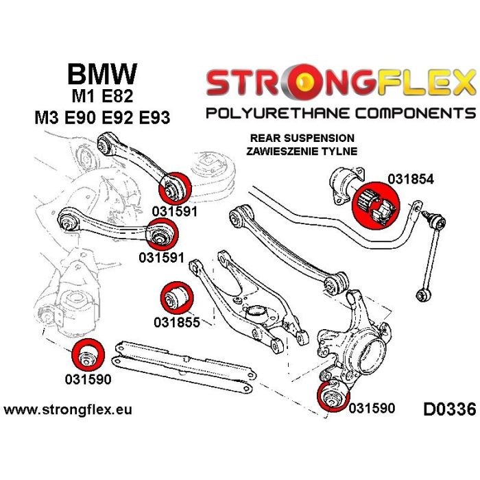 036243A: Zestaw tylnego zawieszenia SPORT BMW e82