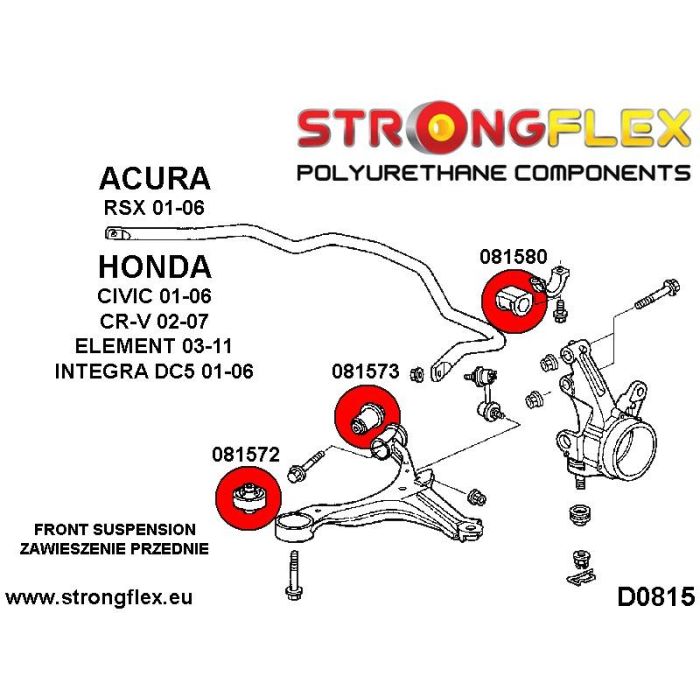 081572A: Tuleja wahacza przedniego przednia SPORT Honda CRV