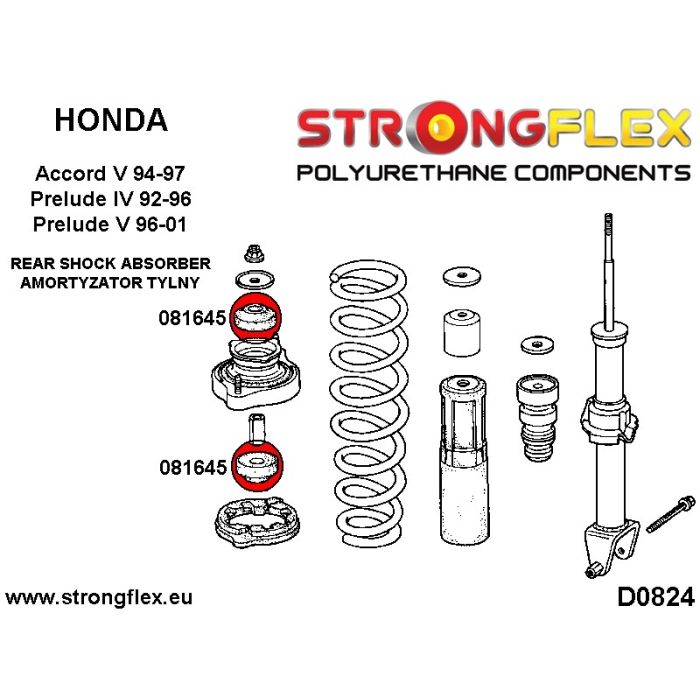 081645A: Tuleja mocowania amortyzatora tylnego SPORT Honda Accord