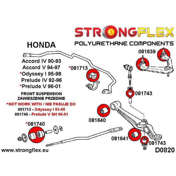 086202B: Zestaw zawieszenia przedniego Honda Prelude